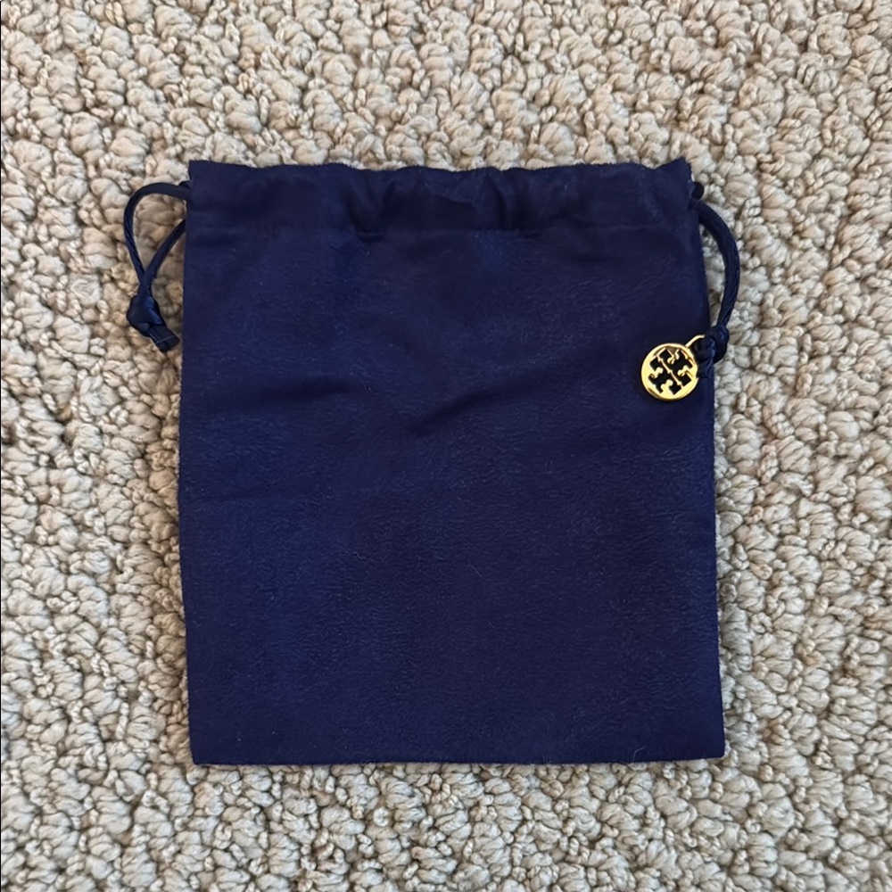Tory Burch Drawstring Pouch with Logo Charm